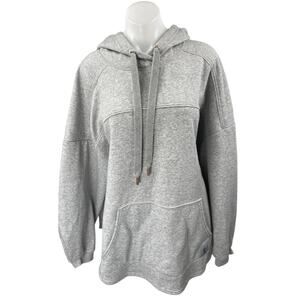 Savage Women's Gray Long Sleeve Oversized Hooded Hoodie Sweatshirt Sweater Top M